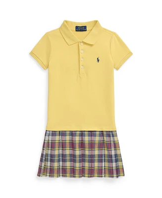 Polo Ralph Lauren Toddler and Little Girls Plaid Skirt Stretch Mesh Dress
