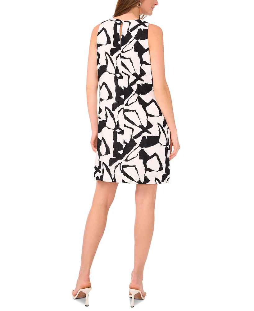 Msk Women's Printed Boat-Neck Shift Dress