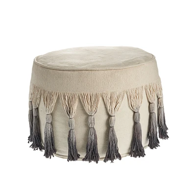 Multi-purpose Round Ottoman for Extra Seating and Footrest