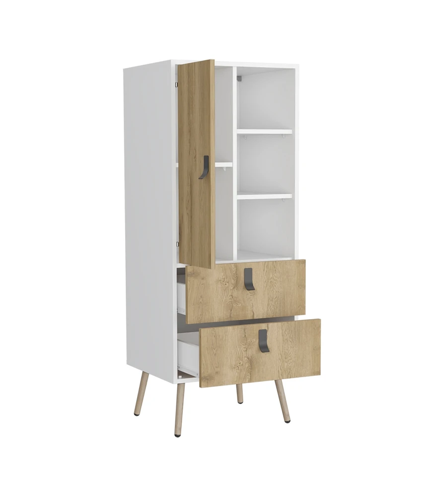 Two Drawer Chest for Bedroom Storage and Compact Organization