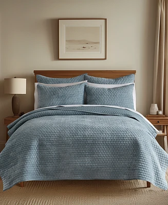 Levtex Velvet Stitch Reversible 3-Pc. Quilt Set, Full/Queen