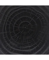 Twist Shape Side Table, Wood-like texture, Black Color
