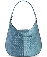 Brahmin Fallon Denim Secour Medium Leather Shoulder Bag