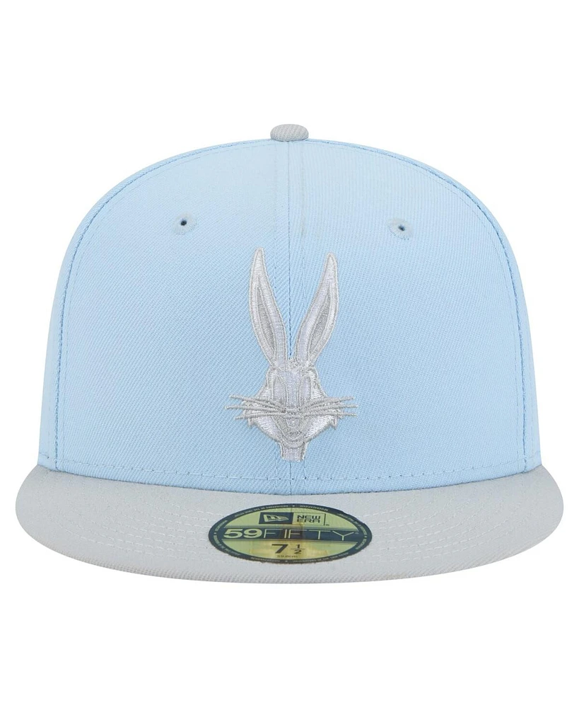 New Era Men's Light Blue/Gray Looney Tunes Two-Tone Color Pack 59FIFTY Fitted Hat