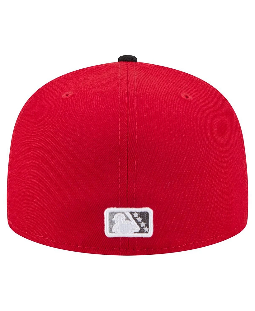 New Era Men's Red Fort Wayne TinCaps Authentic Collection 59FIFTY Fitted Hat