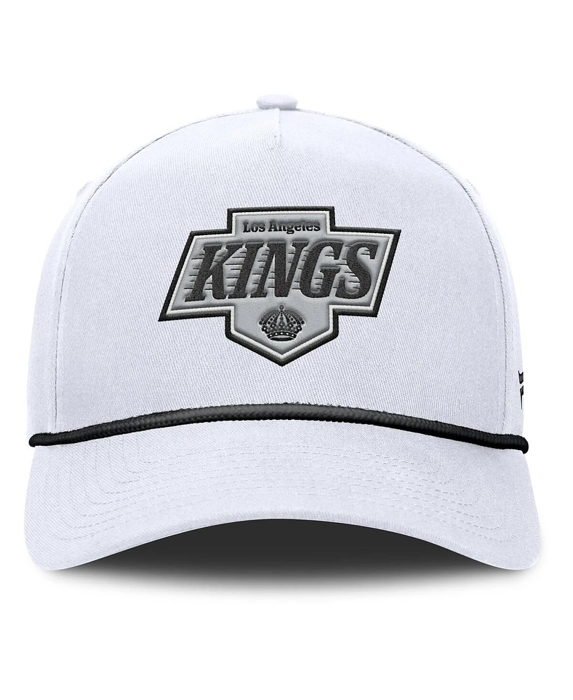 Fanatics Men's White Los Angeles Kings Rope A-Frame Adjustable Hat