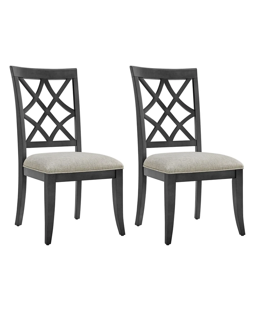 Mid-Century Modern Upholstered Dining Chairs (Set of 2)