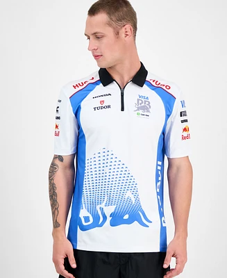 Hugo by Boss Men's Short Sleeve Sponsor Logos Graphic Polo Shirt