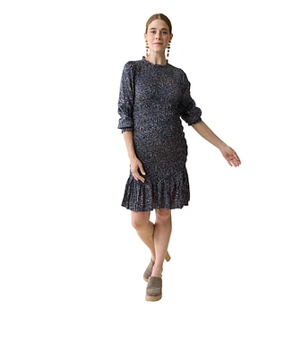 Ingrid + Isabel Maternity Short Smocked Occasion Dress