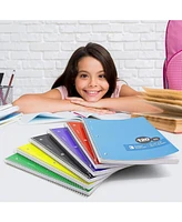Emraw 3 Subject Spiral Notebooks Pink, Wide Ruled, 120 Sheets White Paper Ideal for Class Assignments, Homework, Planning and General Notes