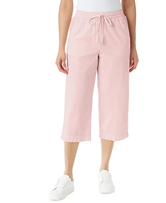 Gloria Vanderbilt Women's Blaine Pull-On Cotton Cropped Pants
