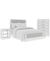 Catriona 3pc Bedroom Set (Full Upholstered Bed, Chest & Open Nightstand), Created for Macy's