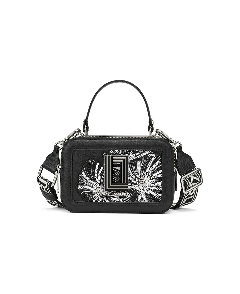 Karl Lagerfeld Paris Simone Embellished Camera Crossbody