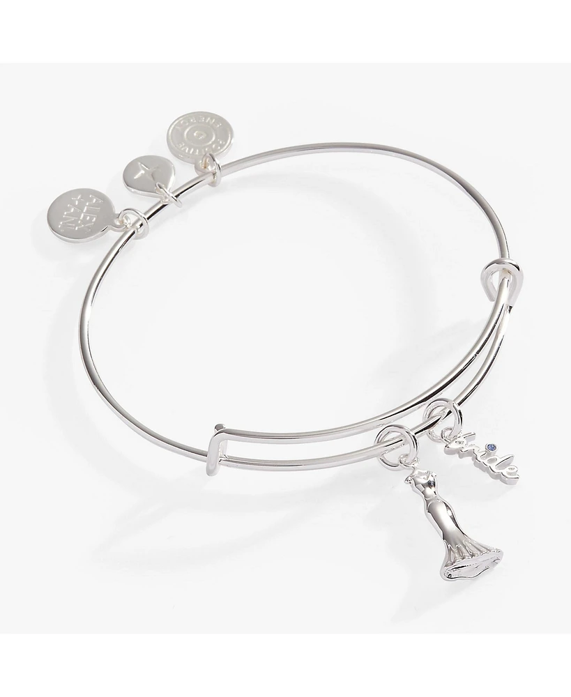 Bridal Gown Duo Charm Bangle Bracelet