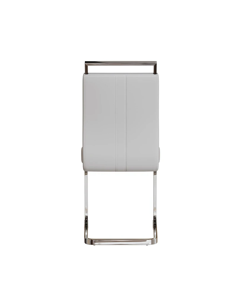 Upholstered C-leg Modern Dining Side Chair (Set of 2)