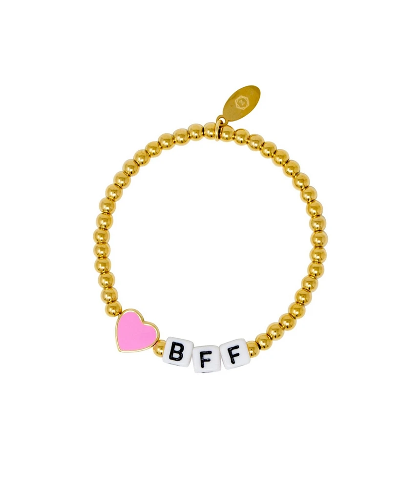 Zomi Gems Girls Bff Butterfly / Heart Bead Bracelet Set