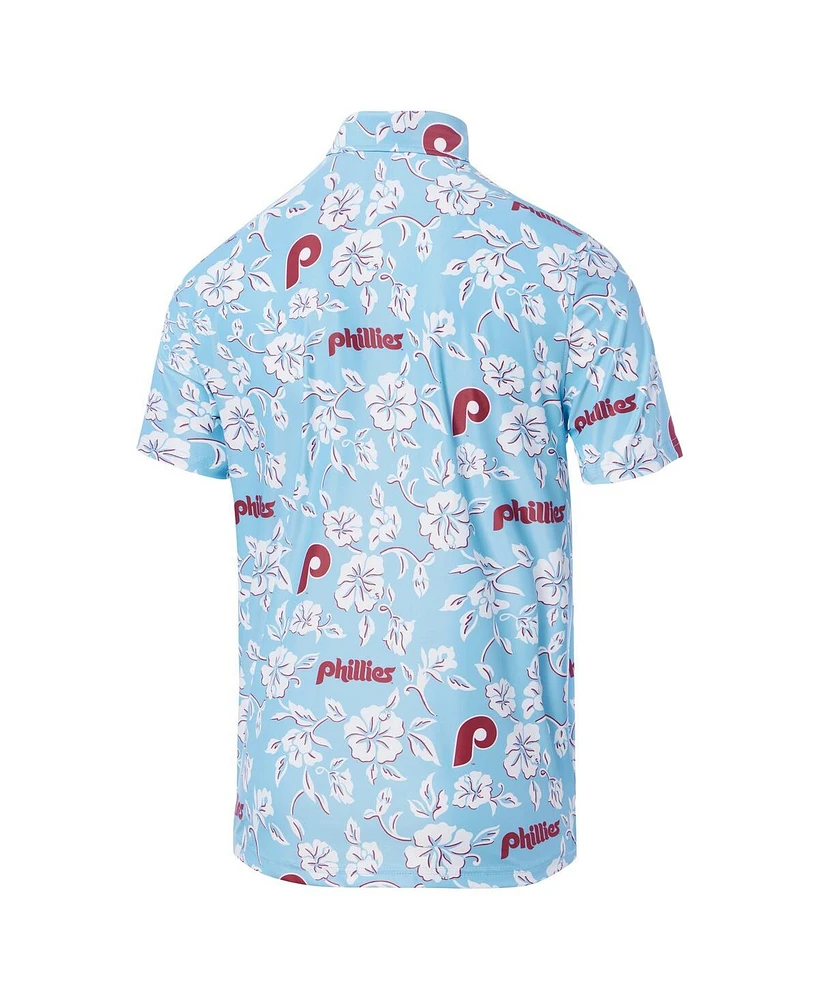 Reyn Spooner Men's Light Blue Philadelphia Phillies Cooperstown Collection Performance Polo Shirt