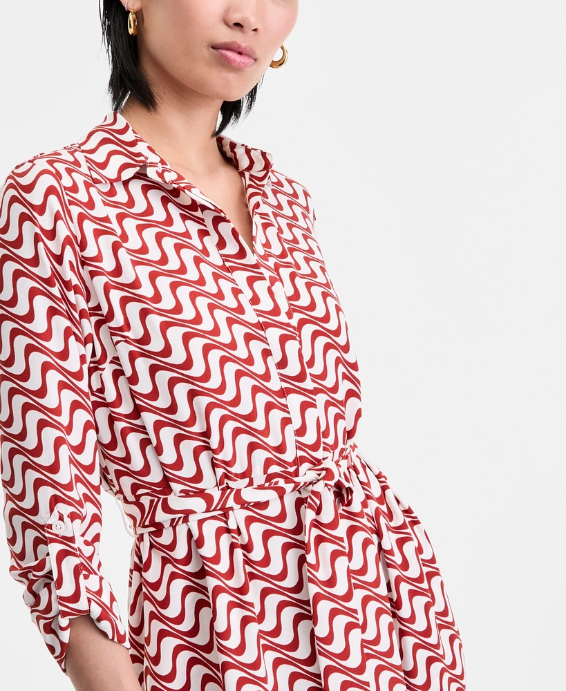 I.n.c. International Concepts Women's Printed Shirt Maxi Dress, Exclusively at Macy's