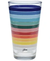 Fiesta All Colors Stripes Tapered Cooler Glasses, Set of 4