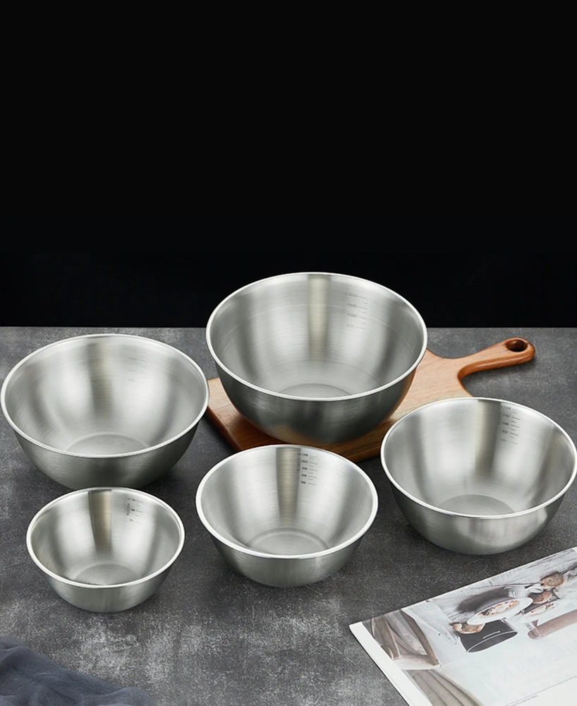 Art & Cook 5-Piece Nesting Stainless Steel Bowl Set