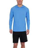 Spyder Men's Long Sleeve Shadow Stripe Rashguard Swim Hoodie