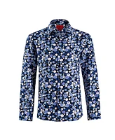Elie Balleh Big Boys Black Slim Fit Dotted Dress Shirt