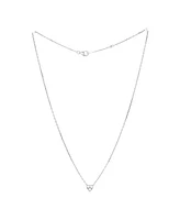 Pre-Owned Cartier Mini Etincelle de Cartier Heart Pendant Necklace 18K White Gold with Diamonds
