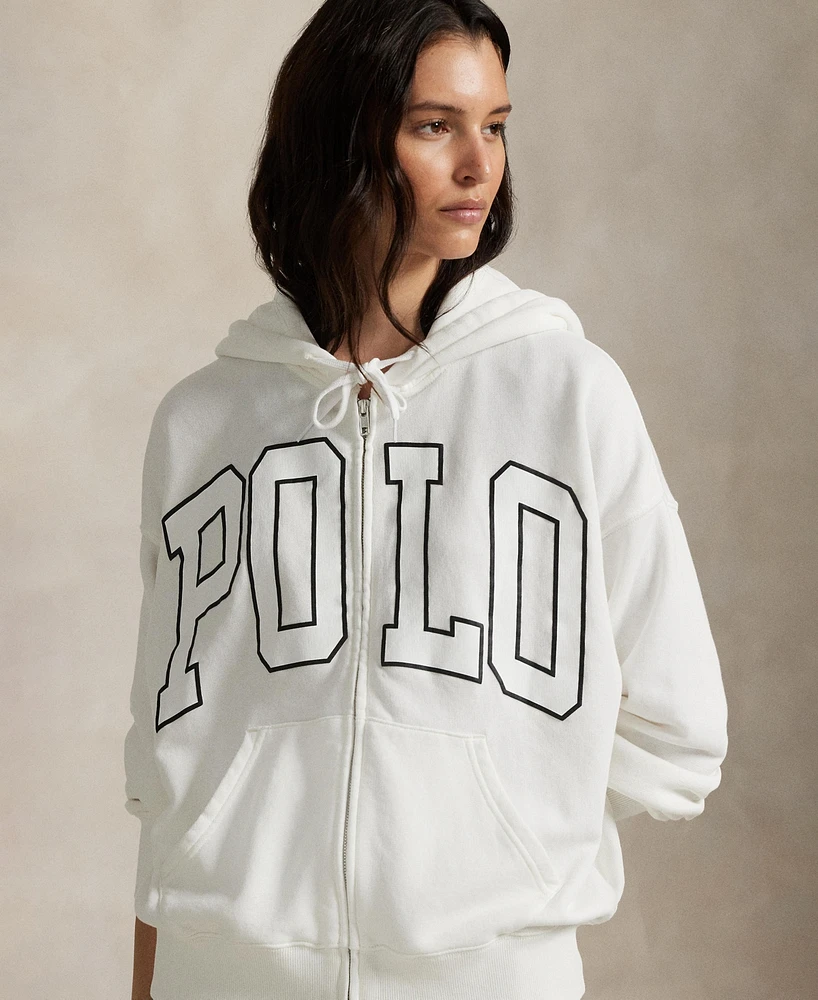 Polo Ralph Lauren Women's Logo Lightweight Fleece Full-Zip Hoodie Sweatshirt