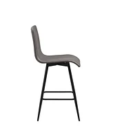 Ink+Ivy 17.5" Wide Faux Leather Adams Swivel Counter Stool