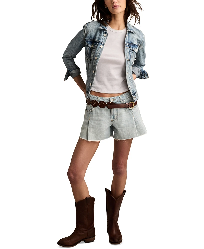Lucky Brand Women's A-Line Flared Denim Shorts