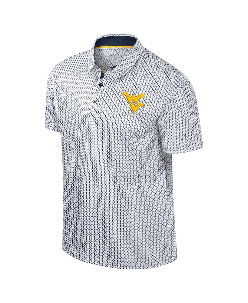Colosseum Men's Navy West Virginia Mountaineers Big Tall Marty Rival Polo Shirt