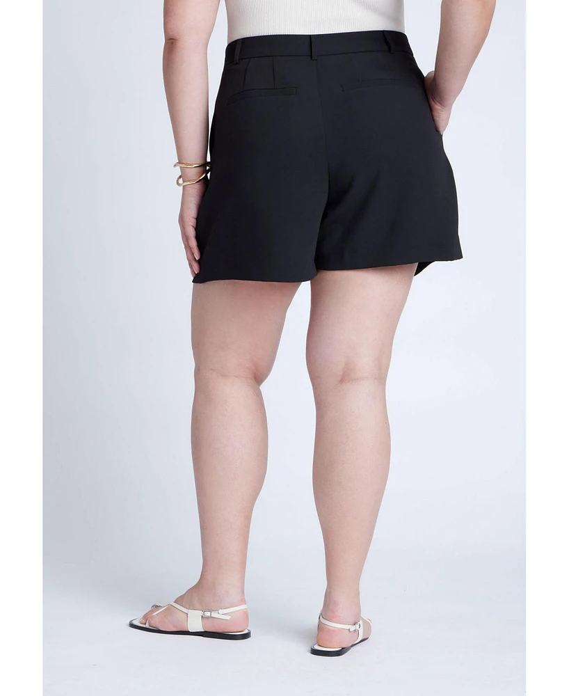 Eloquii Women's The Fluid Crepe Short