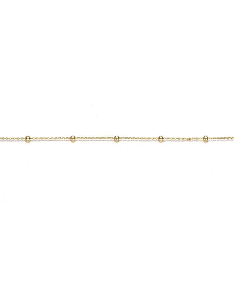 14K Gold Plated Beaded Necklace