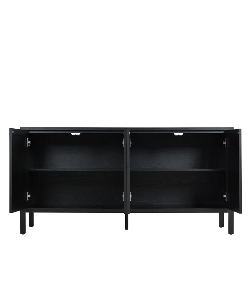 Geometric Circle Door Cabinet - Black