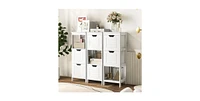 Bathroom Wooden Floor Cabinet Multifunction Storage Rack Stand Organizer