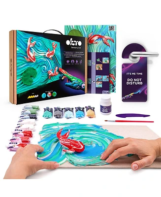 Okto Sensory Art 3D Painting “Koi Carps” – 11.8” x 15.7” Canvas Kit
