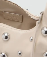 Mango Women's Studded Shoulder Bag