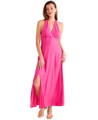 Vince Camuto Women's Sleeveless Halter Maxi Dress