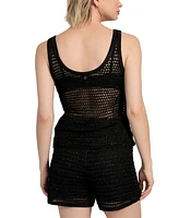 Guess Women's Ava Embellished Open-Stitch Tank Top
