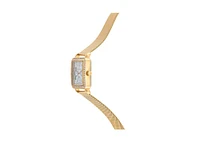 Peugeot Women's 35x30mm 14K Gold Plated Square Dress Watch