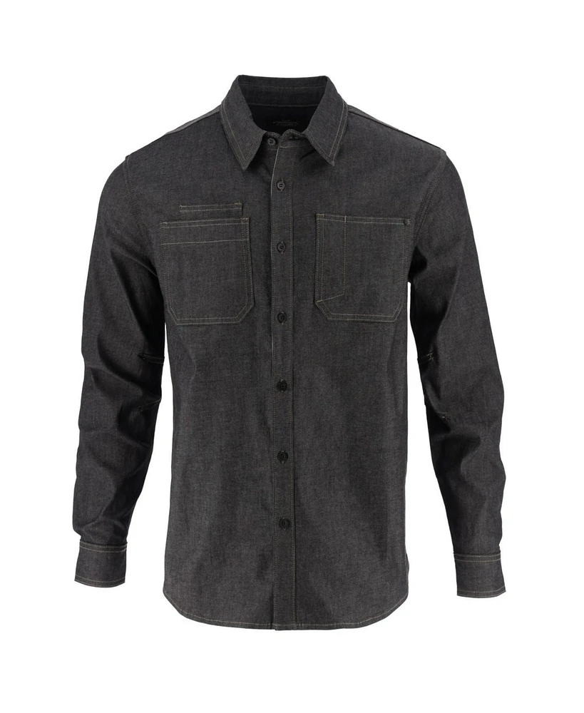 Thorogood Big & Tall Men's Vintage Stretch Denim Long Sleeve Button Up Shirt