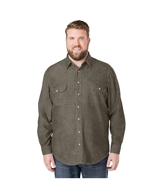 Boulder Creek Big & Tall by KingSize Long Sleeve Denim And Twill Shirt