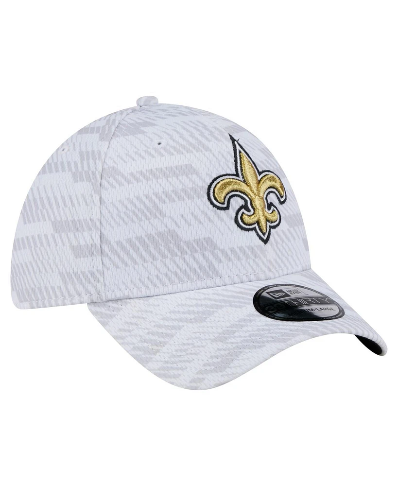 New Era Men's White New Orleans Saints Gameday Graded 39THIRTY Flex Hat