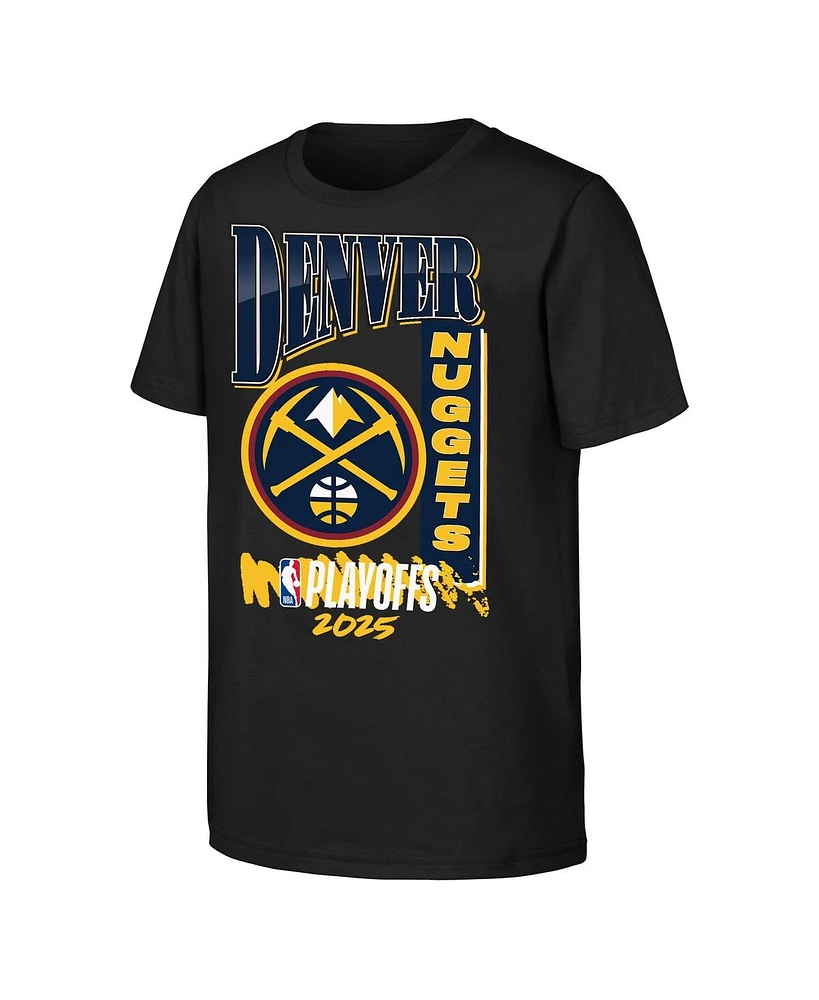 Outerstuff Big Boys and Girls Black Denver Nuggets 2025 Nba Playoffs Hype T-Shirt