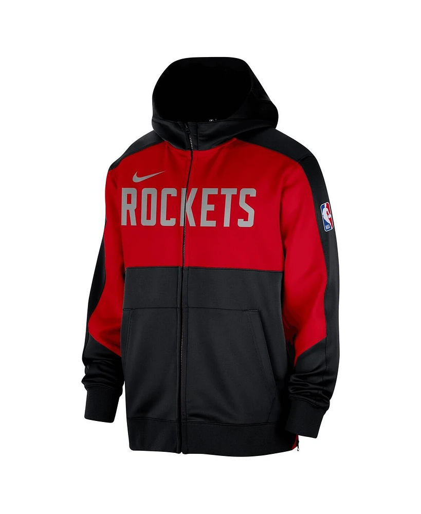 Nike Men's Black Houston Rockets Authentic On-Court Showtime Performance Full-Zip Hoodie