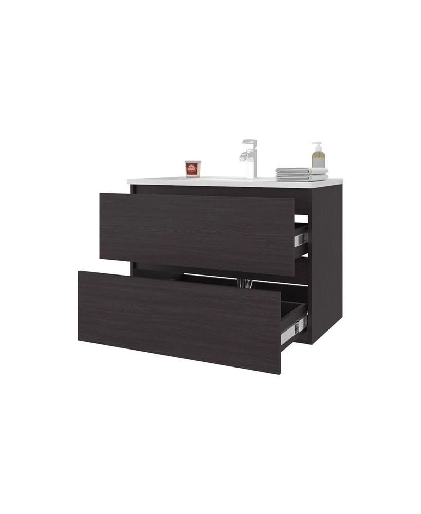 Smoot Floating Vanity with Two Drawers and Sink