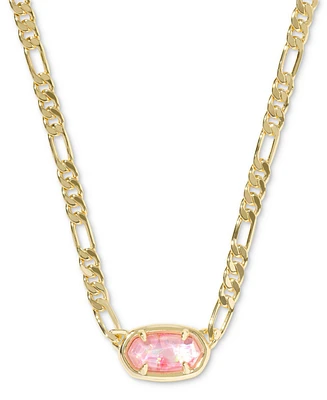 Kendra Scott Gold-Tone Elisa Figaro Chain Short Pendant Necklace, 16" + 3" extender