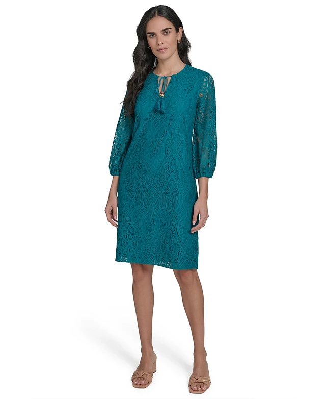 Jessica Howard Petite 3/4-Sleeve Lace Shift Dress MainPlace Mall
