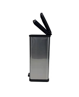 13.2 Gallon Trash Can, Plastic Rectangular Step Kitchen Trash Can