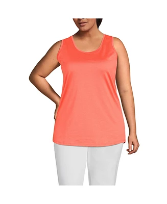 Lands' End Women's Plus Supima Cotton Tunic Tank Top